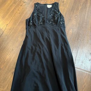 Cache Black Beaded Evening Gown | Size 12 | Formal Dress